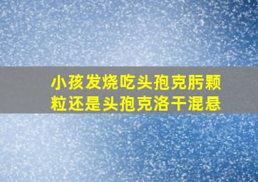 小孩发烧吃头孢克肟颗粒还是头孢克洛干混悬