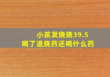 小孩发烧烧39.5喝了退烧药还喝什么药