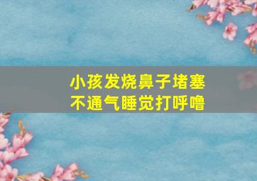 小孩发烧鼻子堵塞不通气睡觉打呼噜