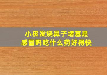 小孩发烧鼻子堵塞是感冒吗吃什么药好得快