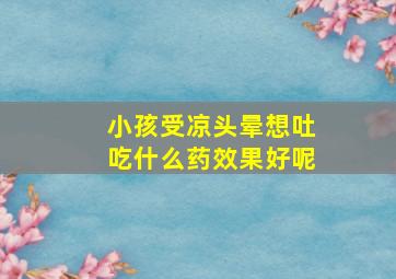 小孩受凉头晕想吐吃什么药效果好呢