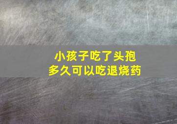 小孩子吃了头孢多久可以吃退烧药