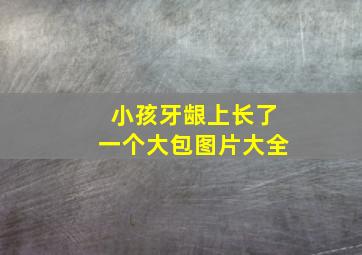 小孩牙龈上长了一个大包图片大全