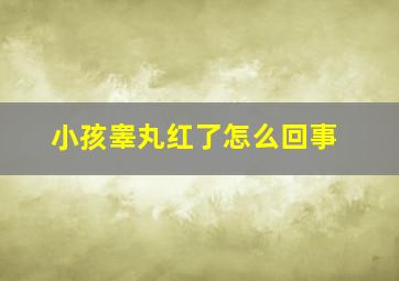 小孩睾丸红了怎么回事