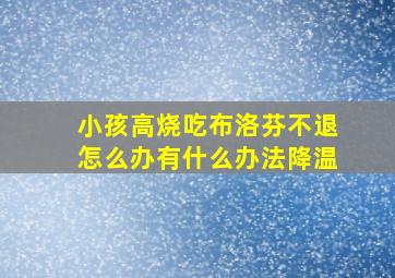 小孩高烧吃布洛芬不退怎么办有什么办法降温