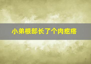 小弟根部长了个肉疙瘩