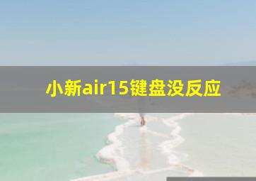 小新air15键盘没反应