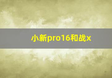 小新pro16和战x