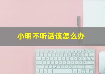 小明不听话该怎么办