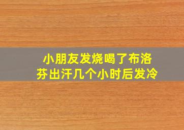 小朋友发烧喝了布洛芬出汗几个小时后发冷