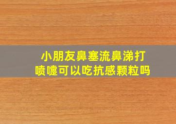 小朋友鼻塞流鼻涕打喷嚏可以吃抗感颗粒吗