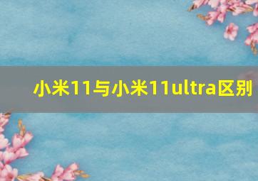 小米11与小米11ultra区别