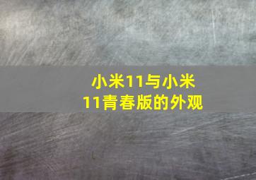 小米11与小米11青春版的外观