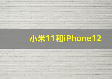 小米11和iPhone12