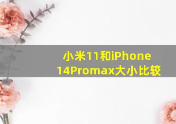 小米11和iPhone14Promax大小比较