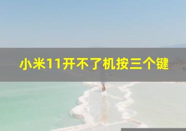 小米11开不了机按三个键