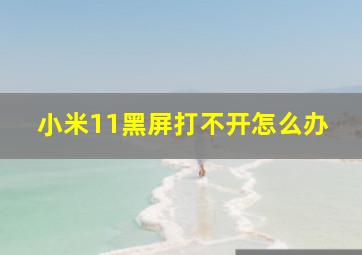 小米11黑屏打不开怎么办