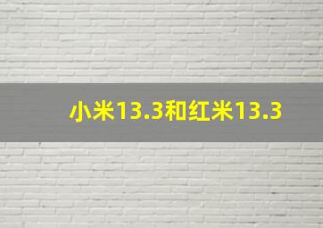 小米13.3和红米13.3