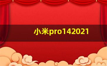 小米pro142021