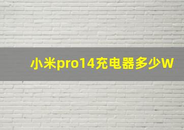 小米pro14充电器多少W