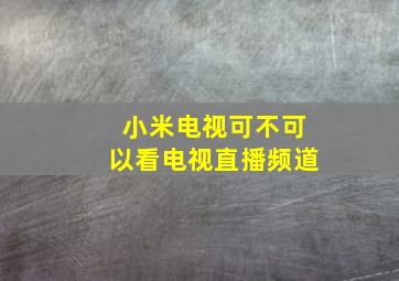 小米电视可不可以看电视直播频道