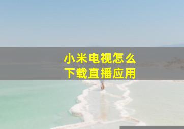 小米电视怎么下载直播应用