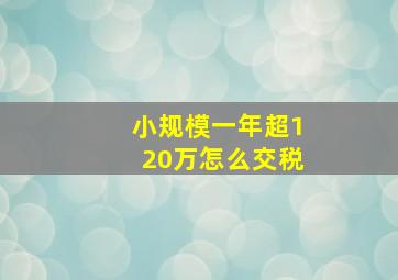 小规模一年超120万怎么交税