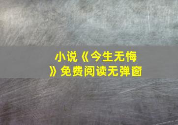 小说《今生无悔》免费阅读无弹窗