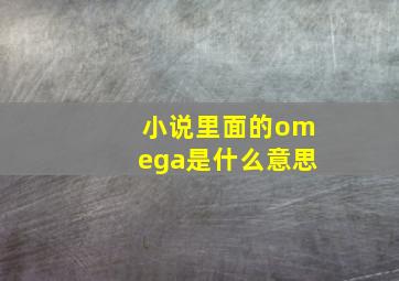 小说里面的omega是什么意思