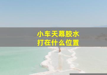 小车天幕胶水打在什么位置