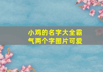 小鸡的名字大全霸气两个字图片可爱