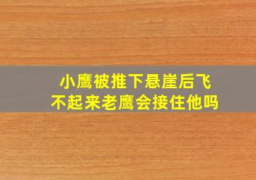 小鹰被推下悬崖后飞不起来老鹰会接住他吗