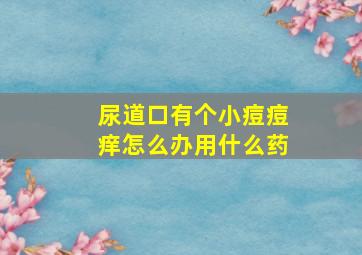 尿道口有个小痘痘痒怎么办用什么药