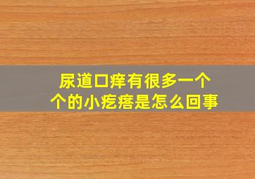 尿道口痒有很多一个个的小疙瘩是怎么回事