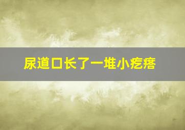 尿道口长了一堆小疙瘩