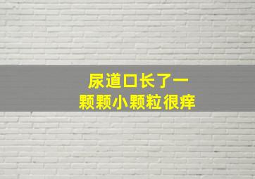 尿道口长了一颗颗小颗粒很痒