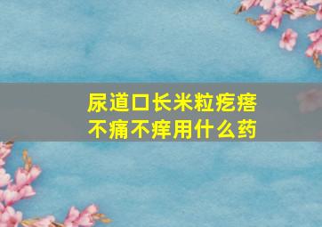 尿道口长米粒疙瘩不痛不痒用什么药