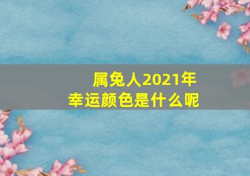 属兔人2021年幸运颜色是什么呢