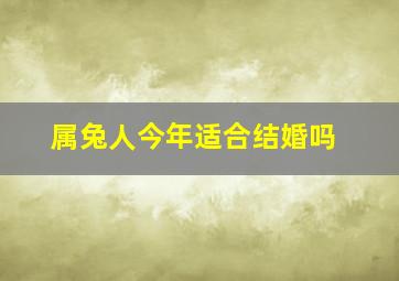 属兔人今年适合结婚吗