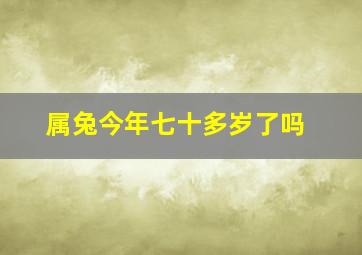 属兔今年七十多岁了吗