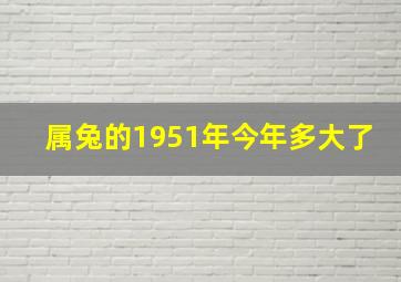 属兔的1951年今年多大了