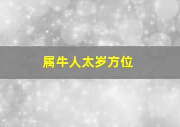 属牛人太岁方位