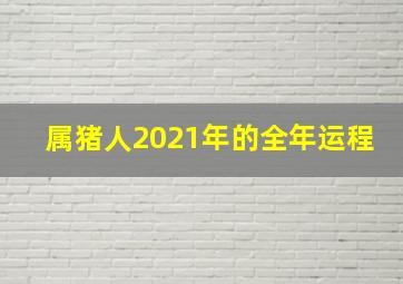 属猪人2021年的全年运程