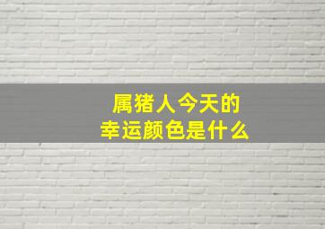 属猪人今天的幸运颜色是什么