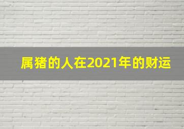 属猪的人在2021年的财运