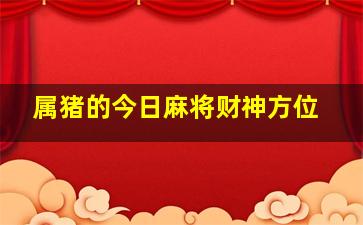 属猪的今日麻将财神方位