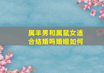 属羊男和属鼠女适合结婚吗婚姻如何