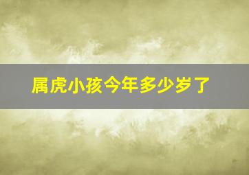 属虎小孩今年多少岁了