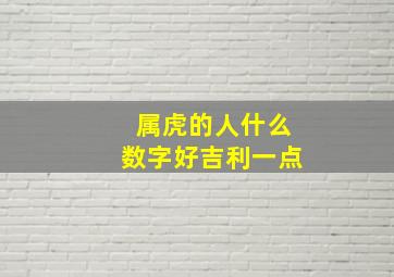 属虎的人什么数字好吉利一点