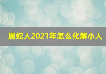 属蛇人2021年怎么化解小人